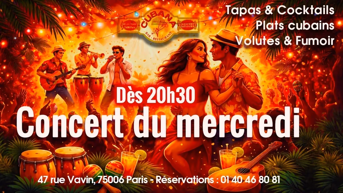 Les Mercredis Live au Cubana Café : La Musique Latine en Direct ! - Cubana Café